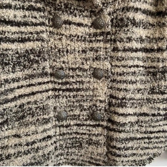 Cute & Cozy! Free People Small Boucle Double Breasted Blazer Cardigan Jacket M - Picture 8 of 9